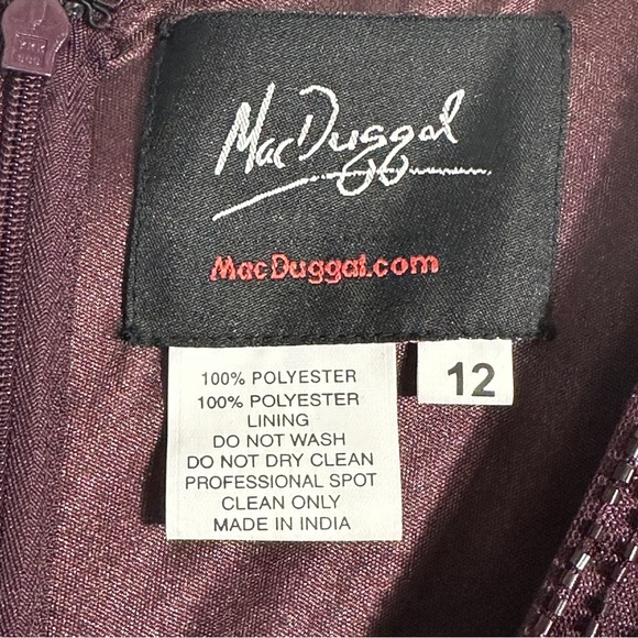 MacDuggal 4977 formal gown in mulberry, size 12, wedding, evening - Picture 5 of 16